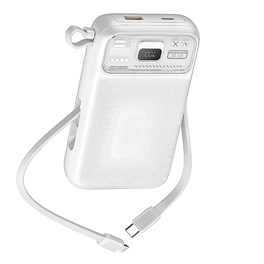 NT-PW34 20W + 15W PD 15W 10000 MAh Taşınabilir Powerbank (Beyaz) NT-104927