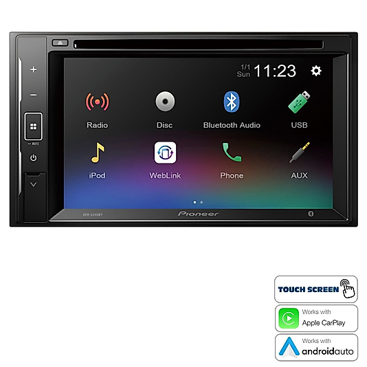 PIONEER AVH-A240BT Double Teyp 6.2 İnç 4x50 Watt Carplay